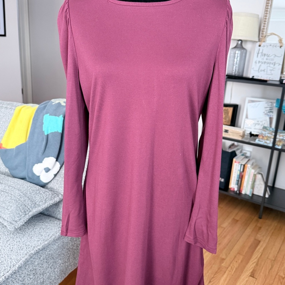Burgundy knit dress